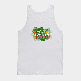 Hello Summer text Tank Top